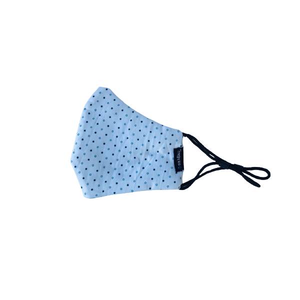 Oaxygen Airmask White Blue Doted